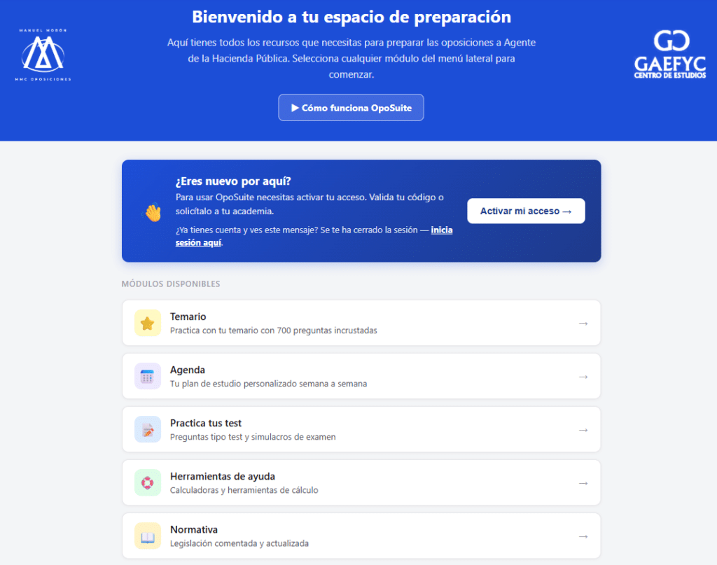 OpoSuite Agentes de la Hacienda Pública
